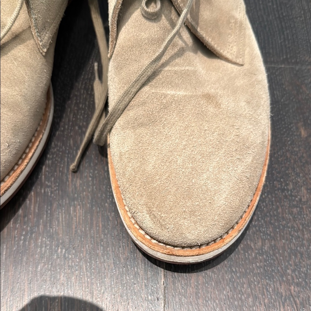 Tan Suede Chukka Boots with Rubber Sole - Picture 2 of 14